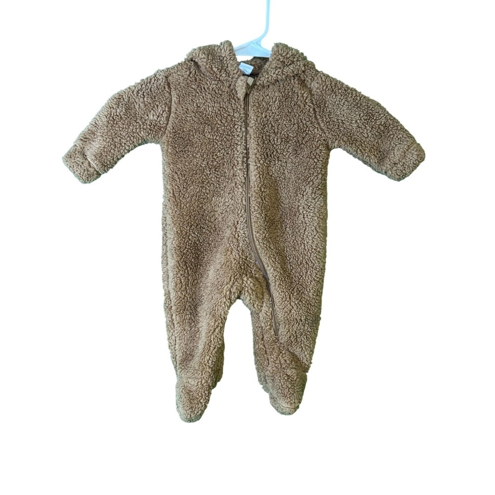 Old Navy Infant Bear Sherpa Fleece Bodysuit 3-6M - Picture 1 of 5
